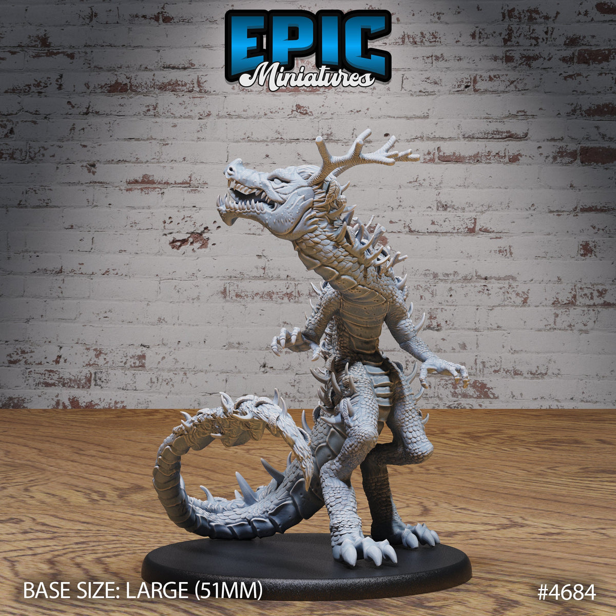 Hunting Reptile Option #4685 front DND miniature Beast Hunt 16k resin