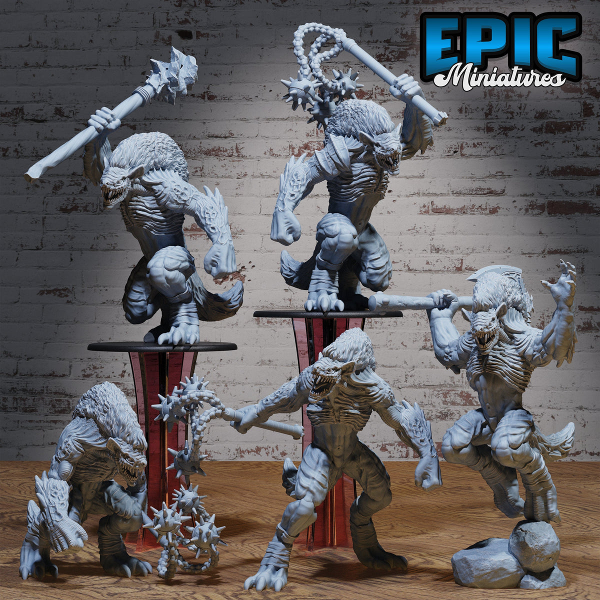 Demon Lord Yeenoghu DND miniatures group photo Beast Hunt