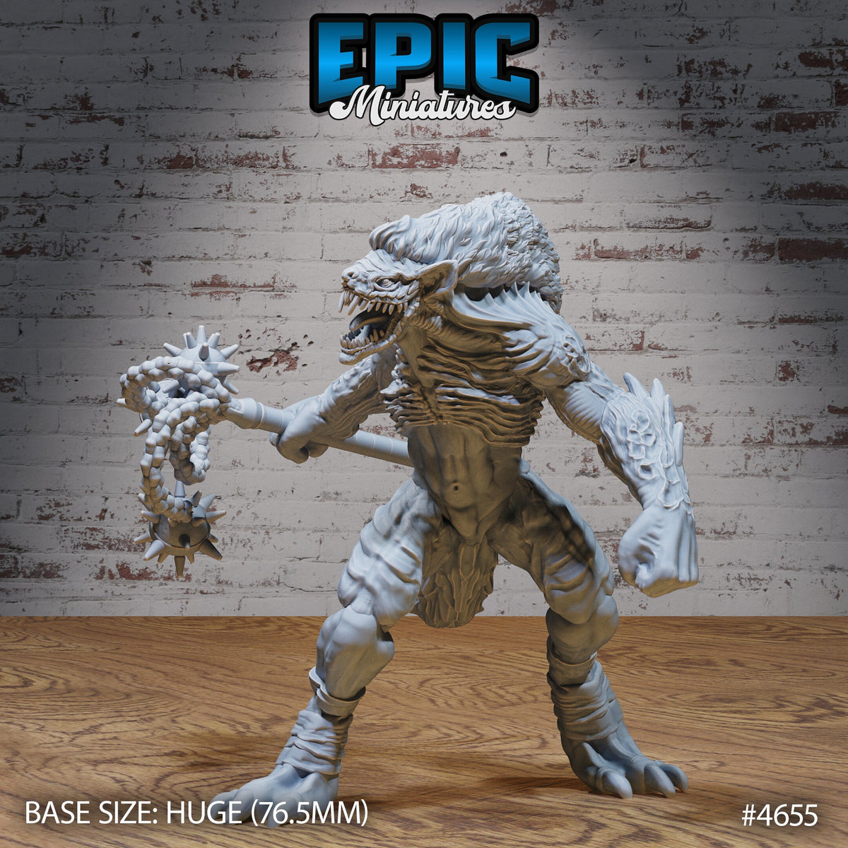 Demon Lord Yeenoghu Option #4656 front DND miniature Beast Hunt 16k resin