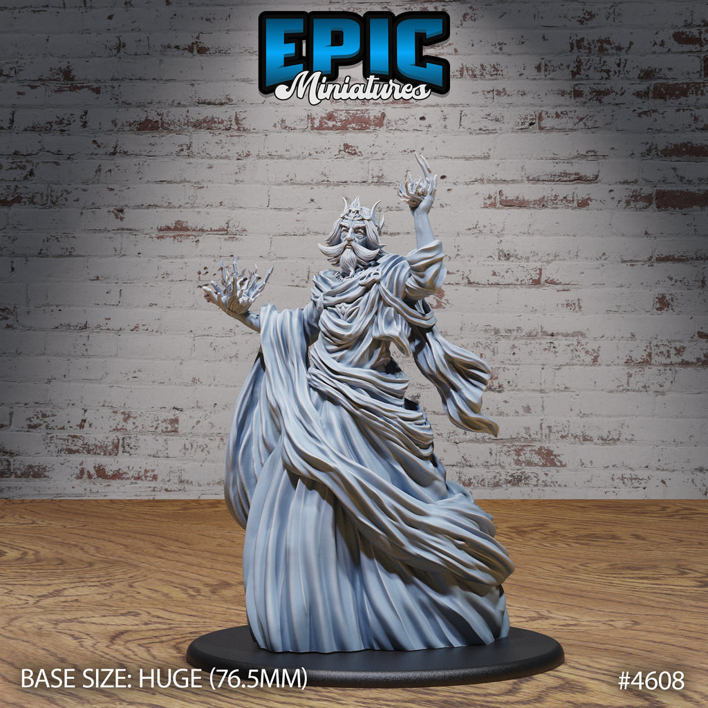 White God Avatar Option #4609 front DND miniature Faith Defender 16k resin