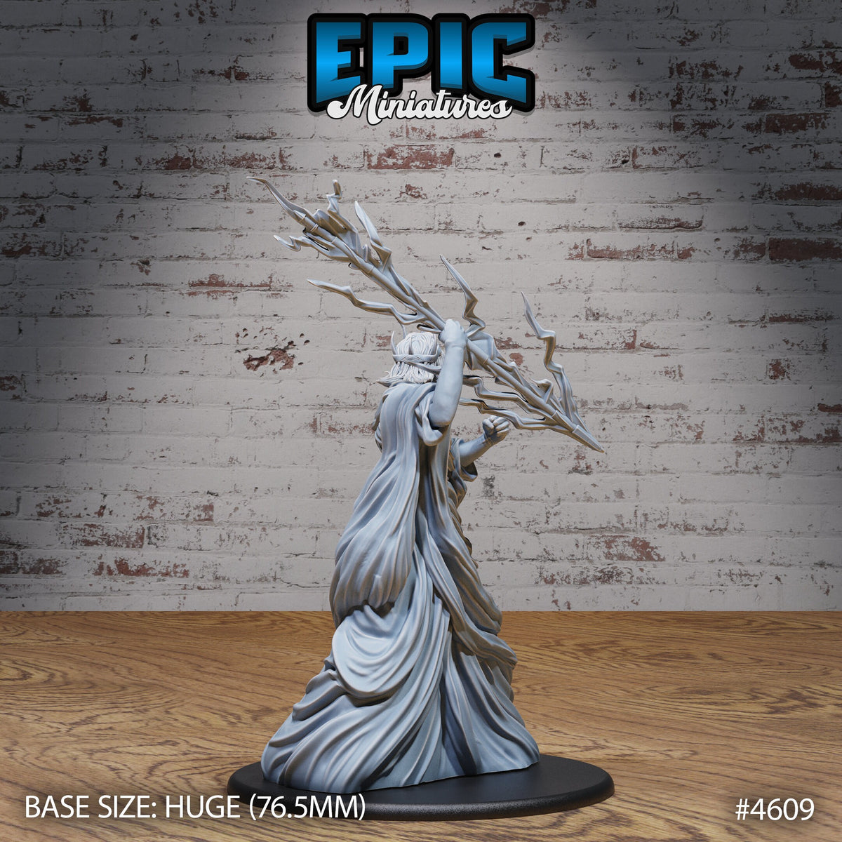 White God Avatar Option #4607 back DND miniature Faith Defender 16k resin