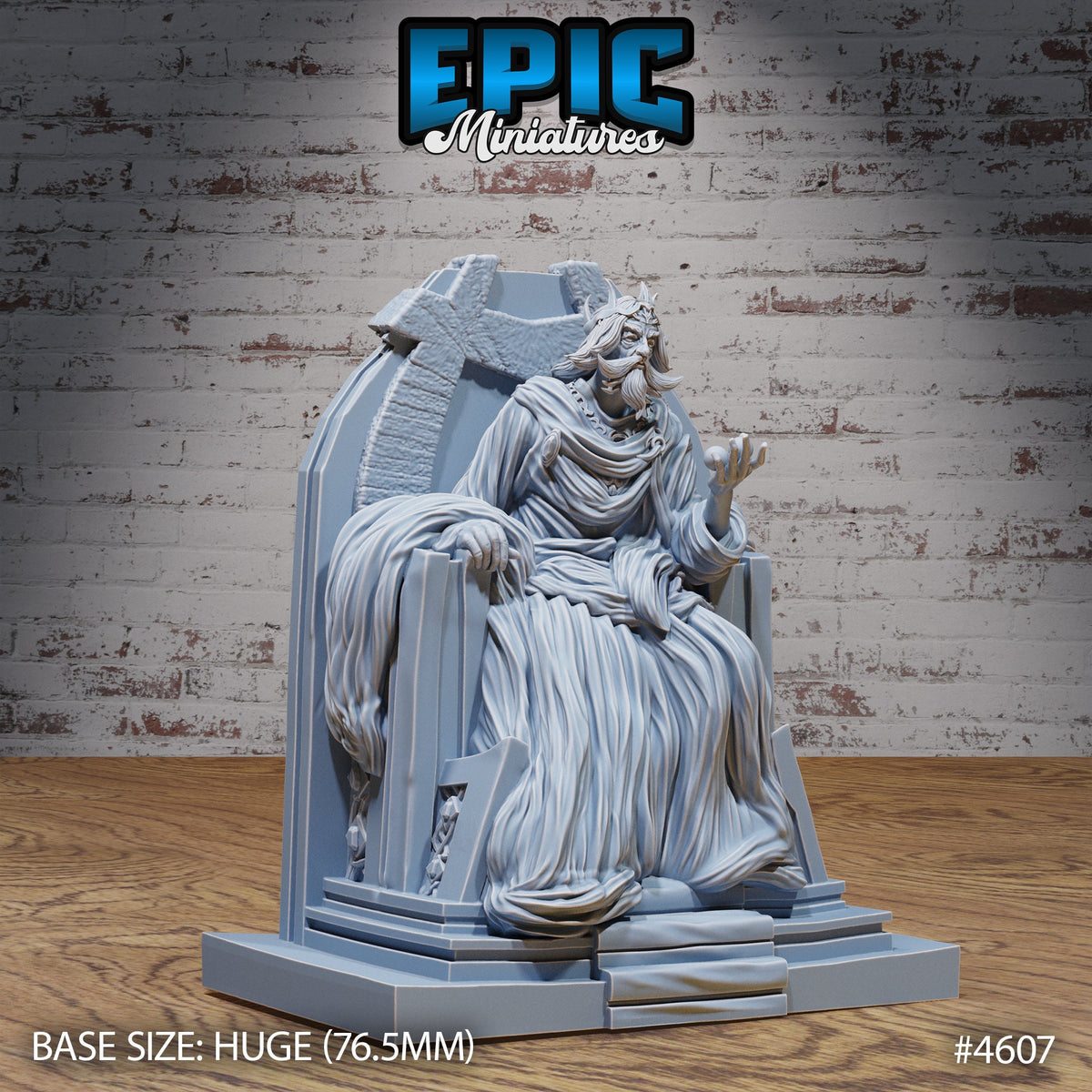 White God Avatar Option #4608 front DND miniature Faith Defender 16k resin
