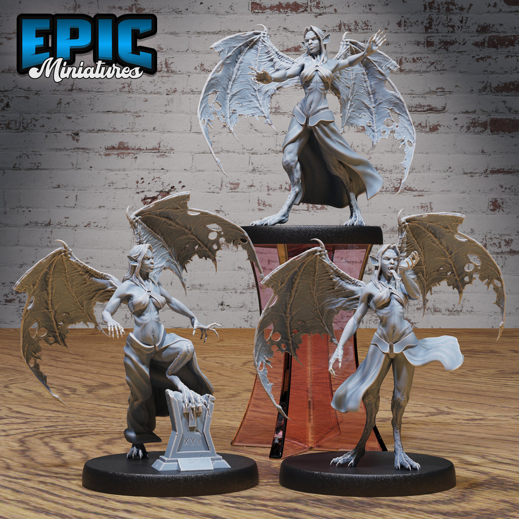Vampire Lady Set of 3 DND miniatures group photo Vampire Invasion