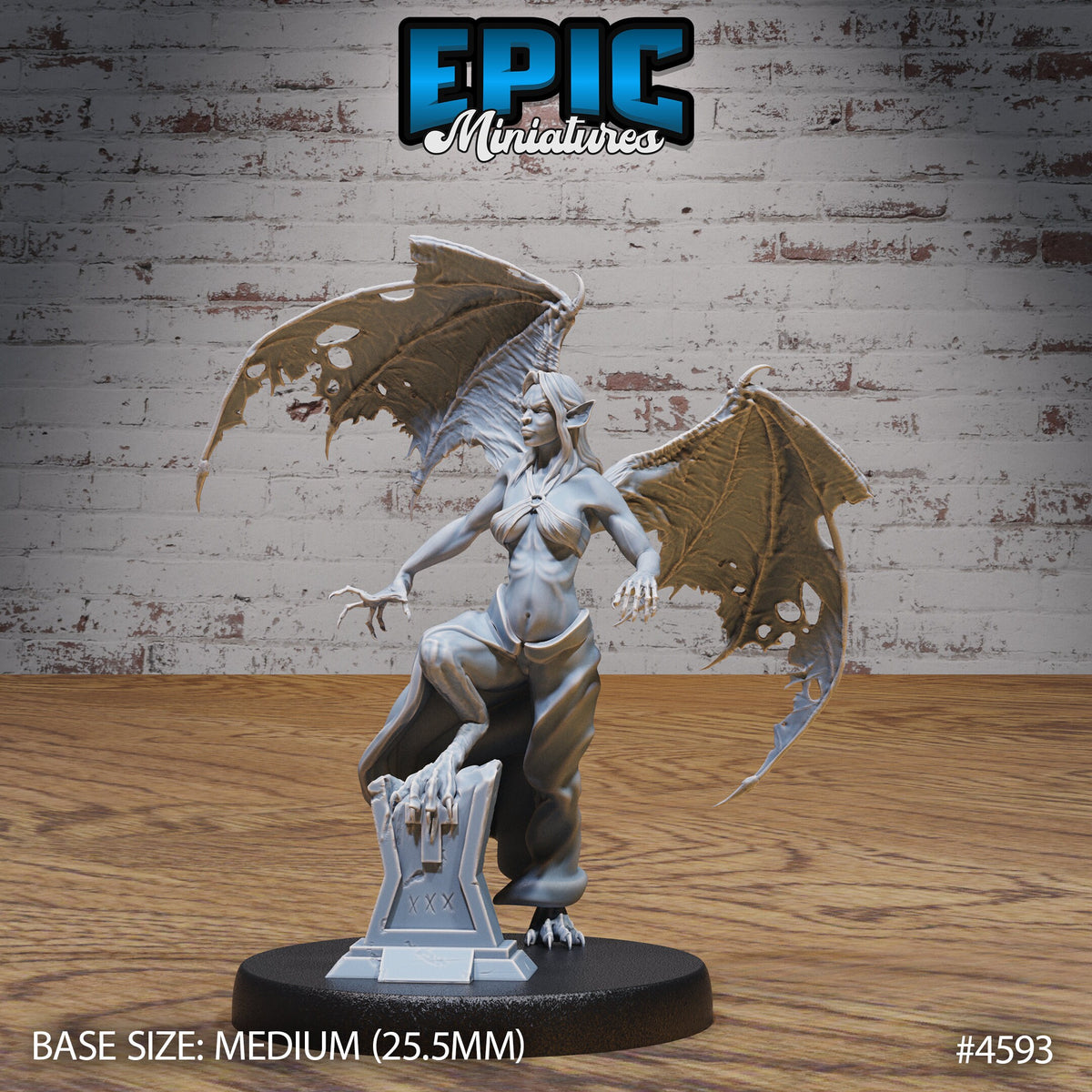 Vampire Lady Option #4593 back DND miniature Vampire Invasion 16k resin