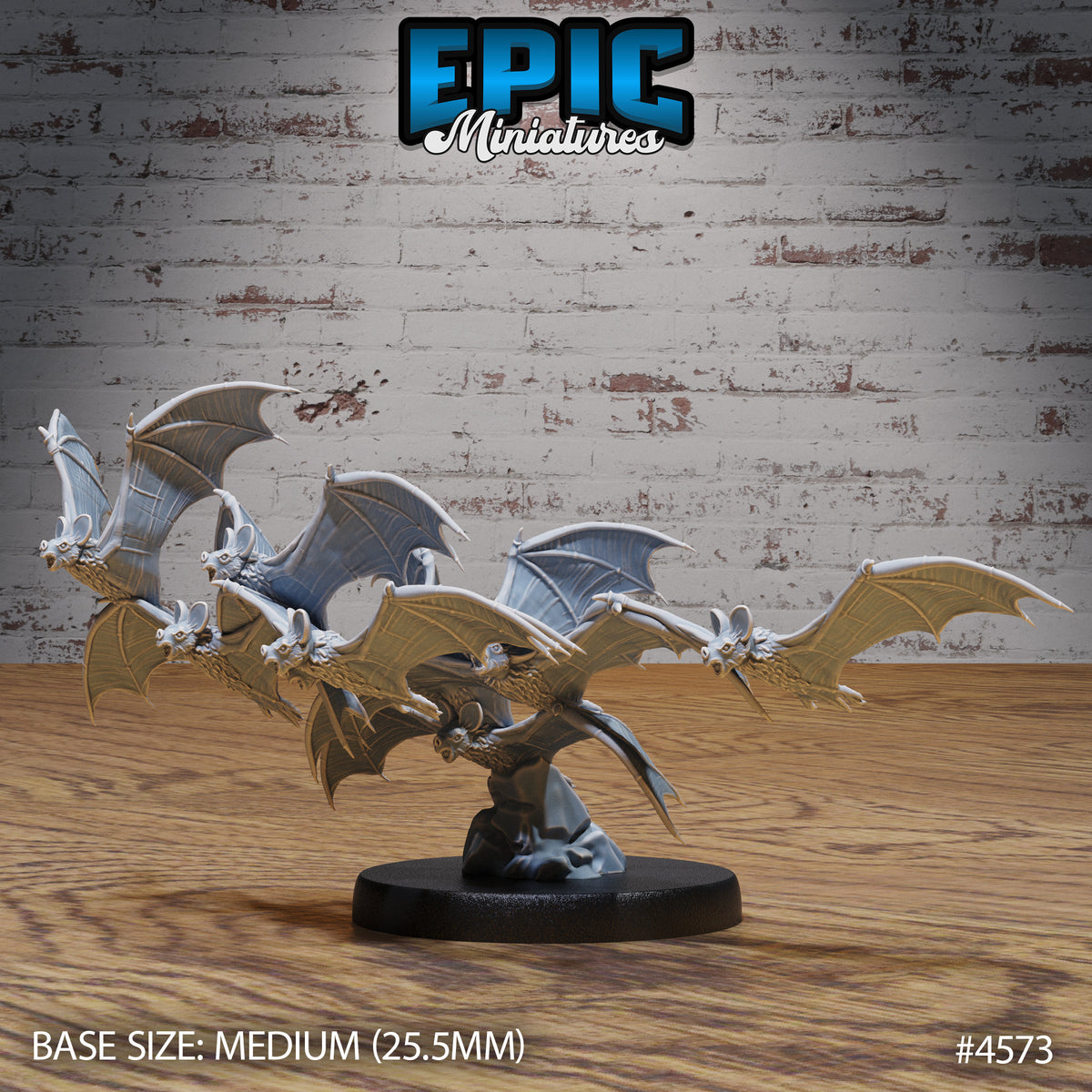 Bat Swarm Option #4573 front DND miniature Vampire Invasion 16k resin