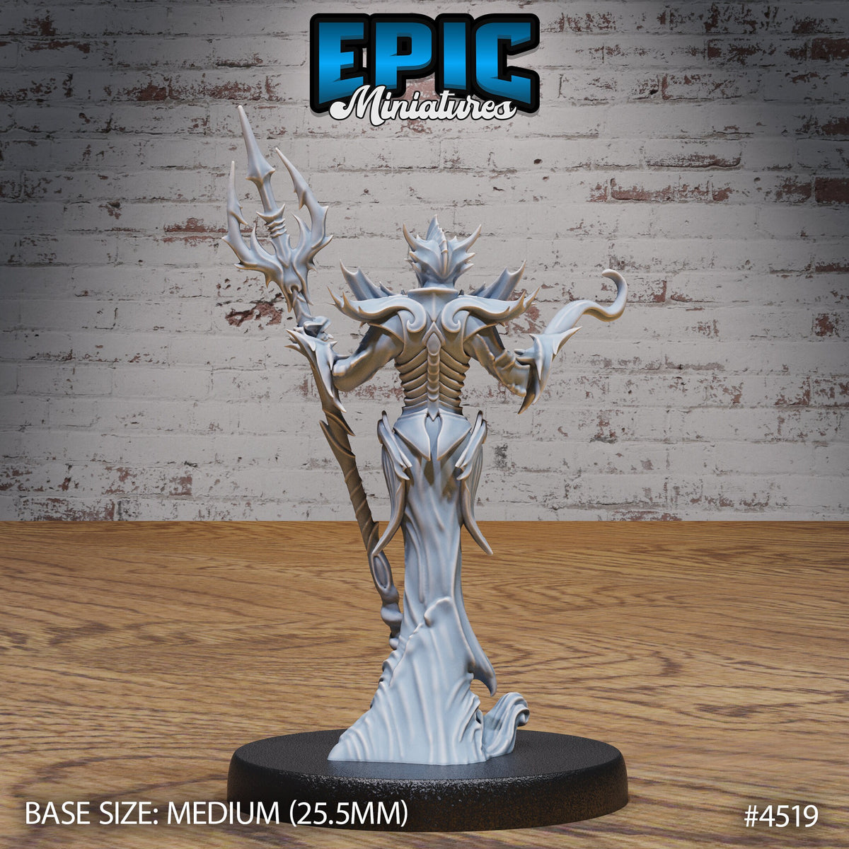 Water Myrmidon Option #4519 back DND miniature Safari Tour 16k resin