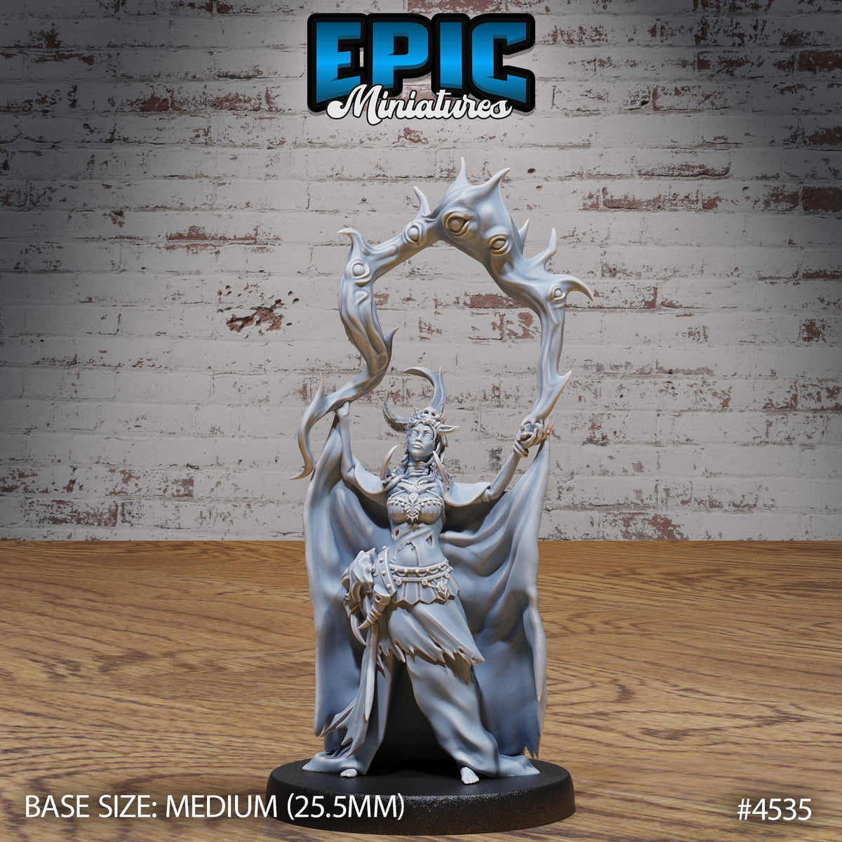 Dragon Blood Shamaness Option #4535 front DND miniature Safari Tour 16k resin