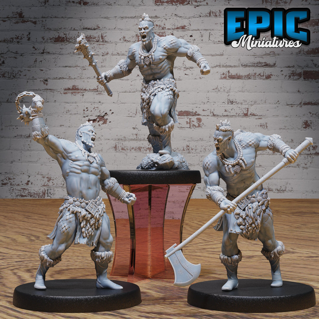 Dragon Blood Warrior Set of 3 DND miniatures group photo Safari Tour