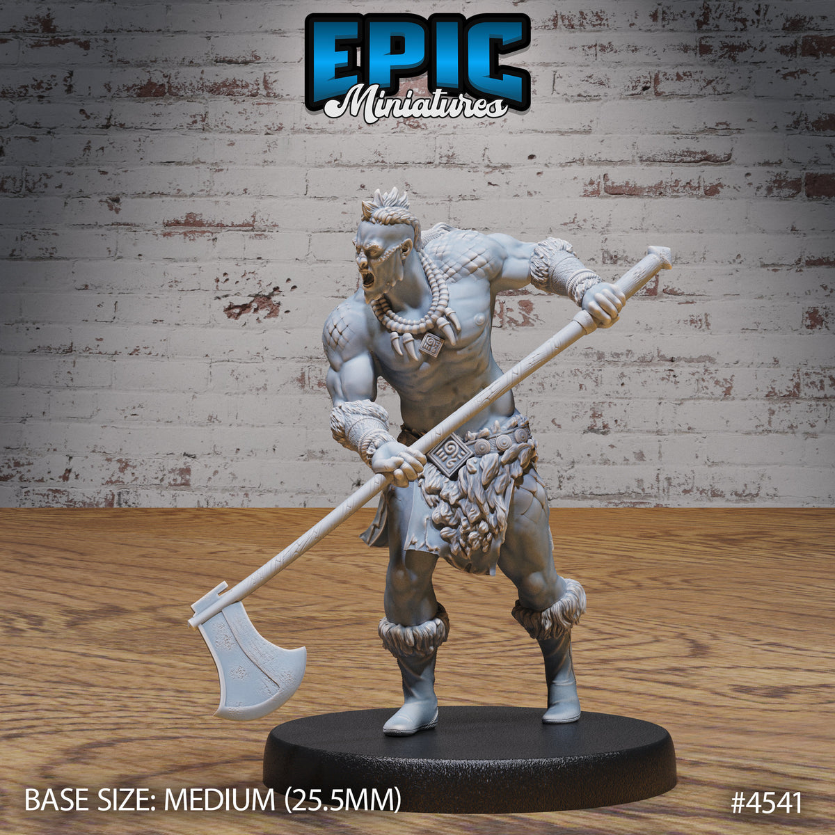 Dragon Blood Warrior Option #4542 front DND miniature Safari Tour 16k resin