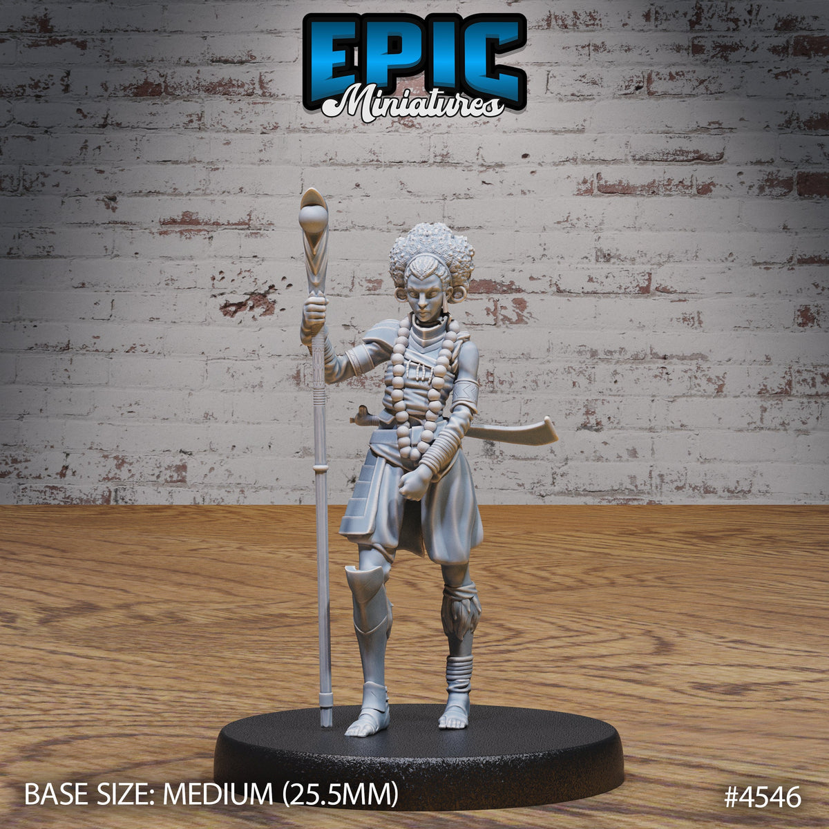 Safari Fighter Player Character Option #4547 front DND miniature Safari Tour 16k resin