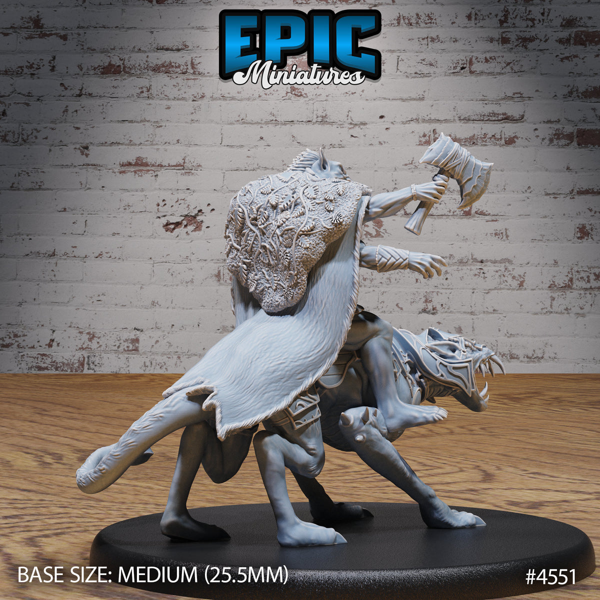 Savanna Troll Option #4551 back DND miniature Safari Tour 16k resin