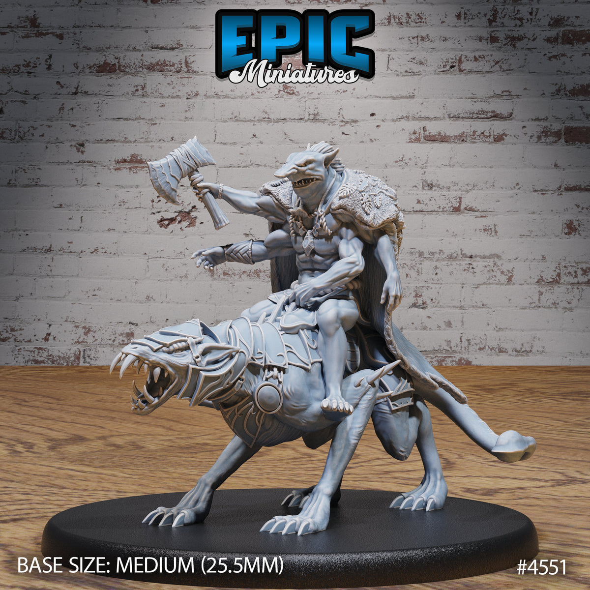 Savanna Troll Option #4551 front DND miniature Safari Tour 16k resin