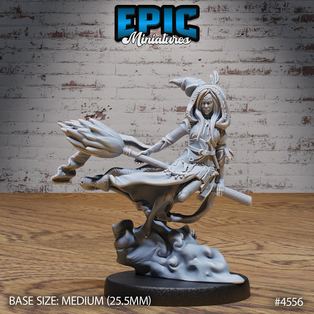 Tribe Green Witch Option #4555 front DND miniature Safari Tour 16k resin