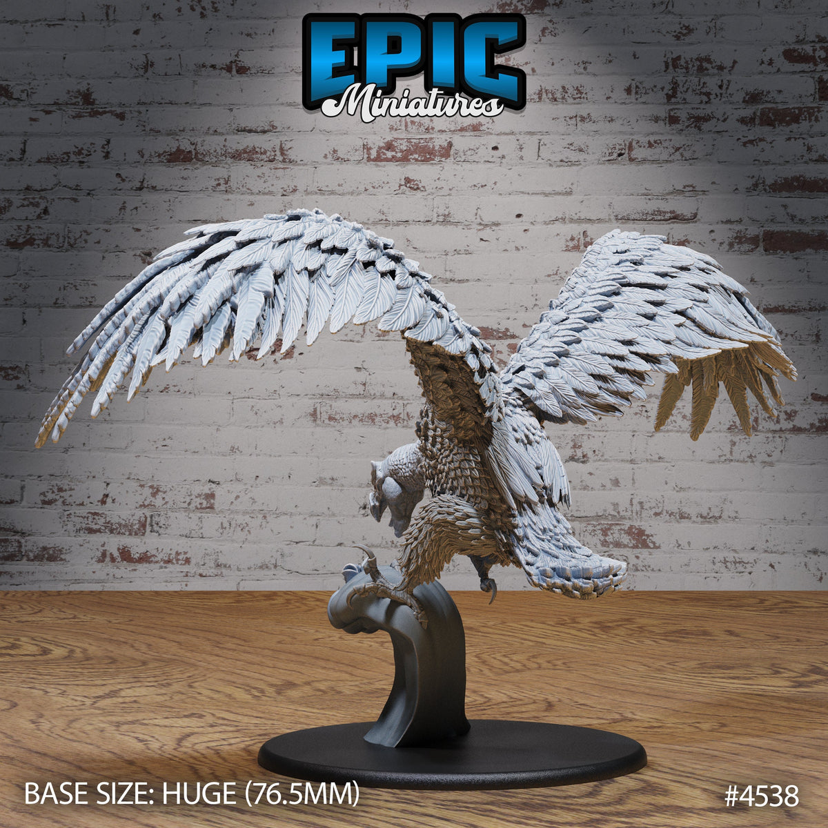 Giant Vulture Avatar Option #4539 back DND miniature Safari Tour 16k resin