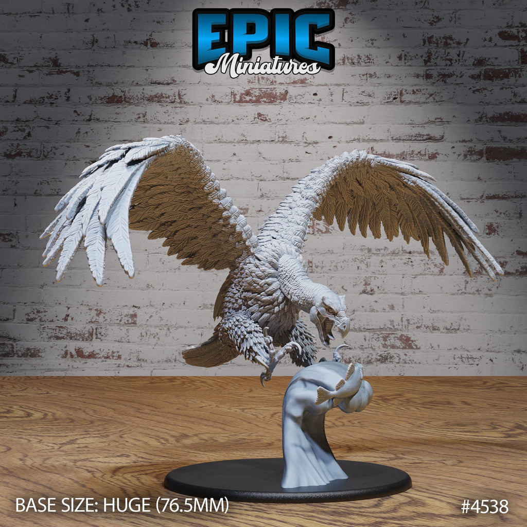 Giant Vulture Avatar Option #4539 front DND miniature Safari Tour 16k resin