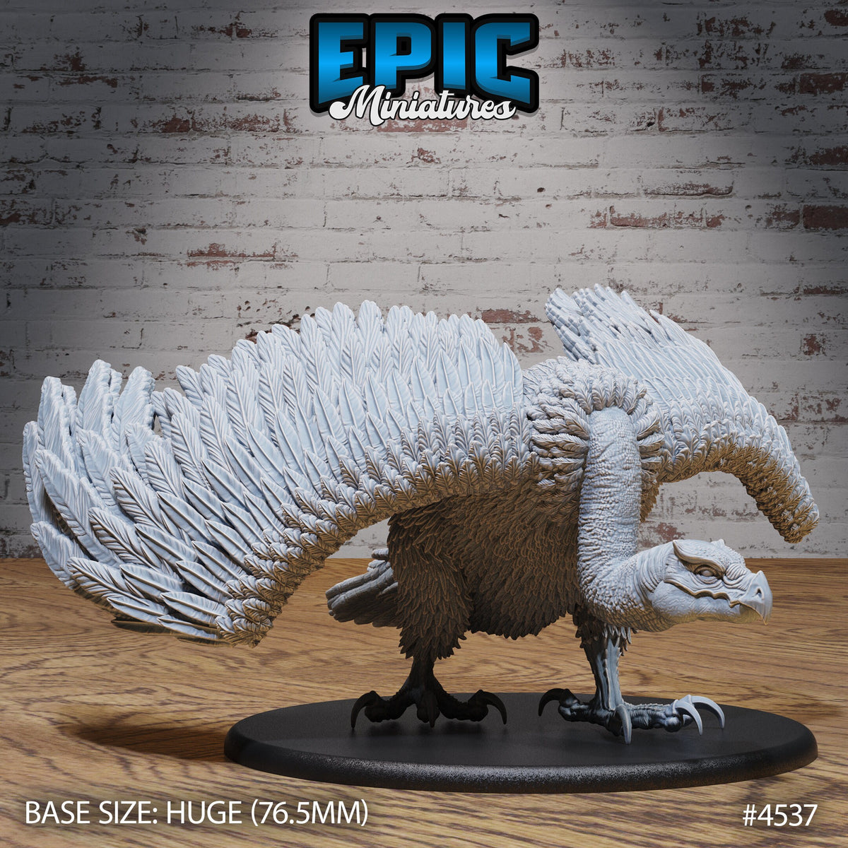 Giant Vulture Avatar Option #4538 front DND miniature Safari Tour 16k resin