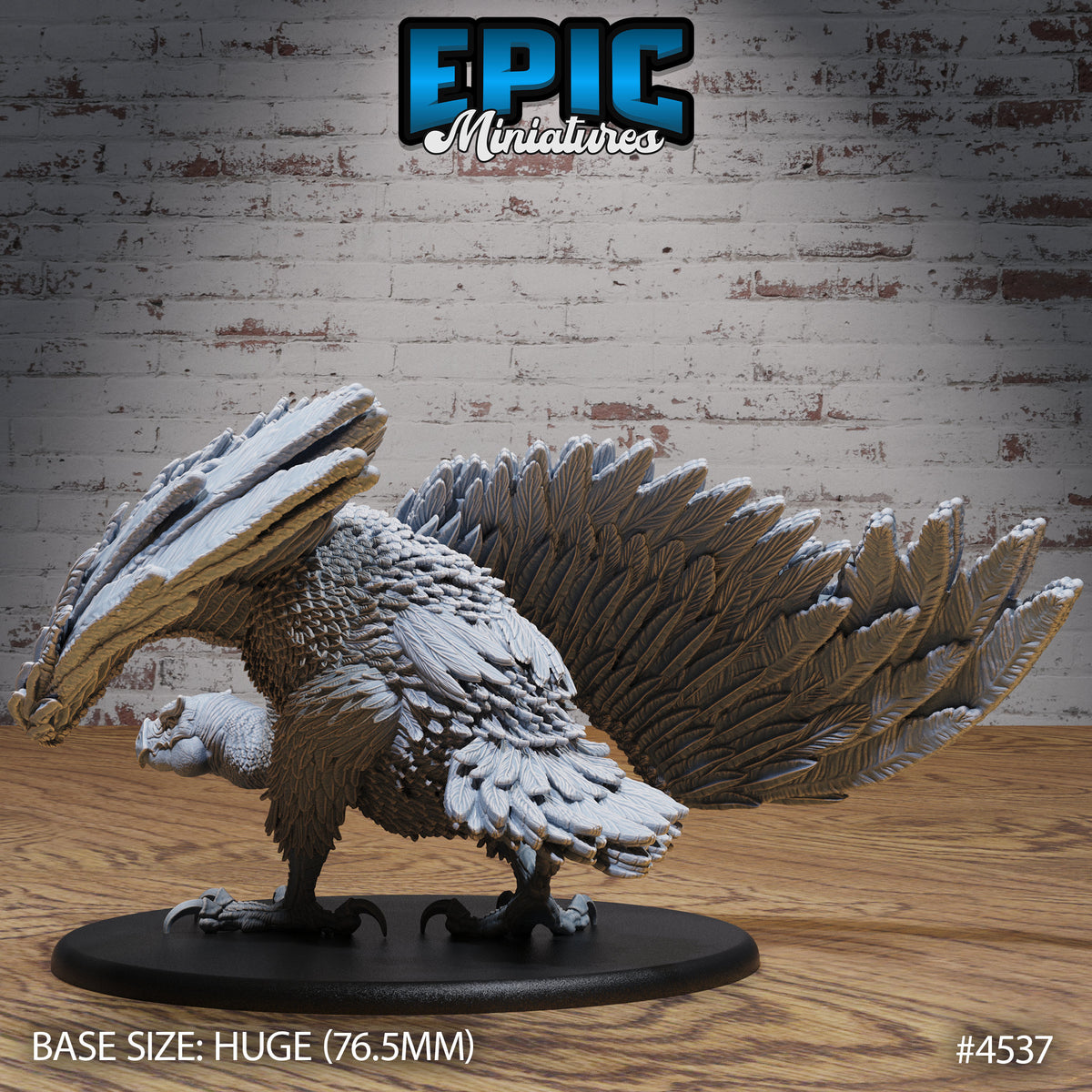 Giant Vulture Avatar Option #4538 back DND miniature Safari Tour 16k resin