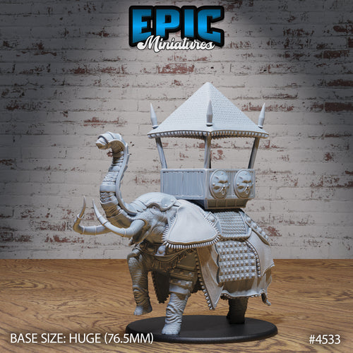 1/35 scale Safari Elephant Mount Option #4533 front DND miniature Safari Tour 16k resin