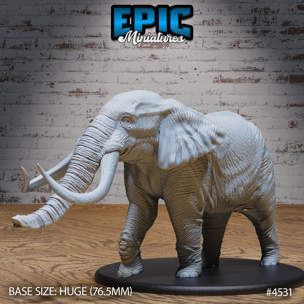 1/35 scale Safari Elephant Mount Option #4531 front DND miniature Safari Tour 16k resin