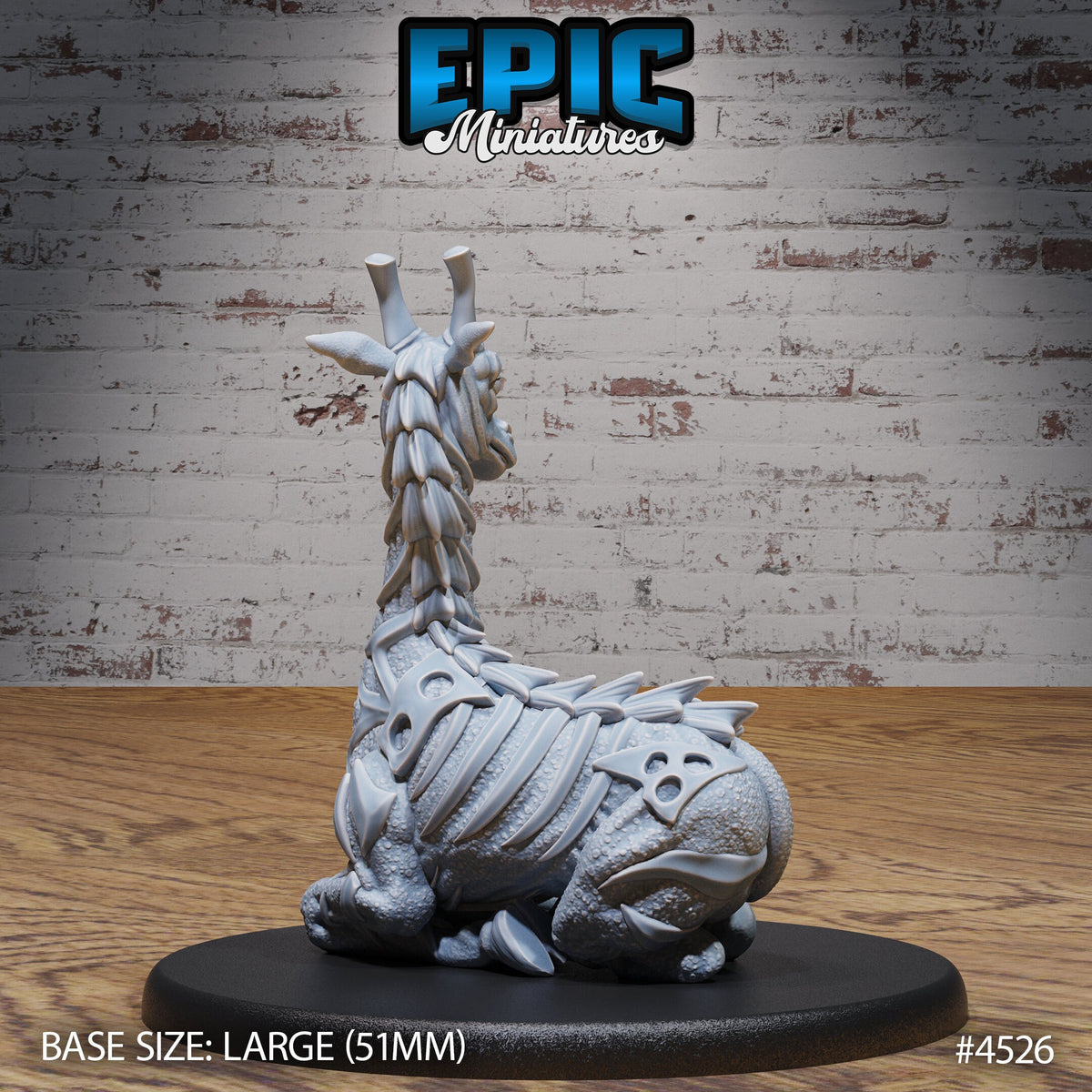 Giraffe Exo Skeleton Option #4527 back DND miniature Safari Tour 16k resin