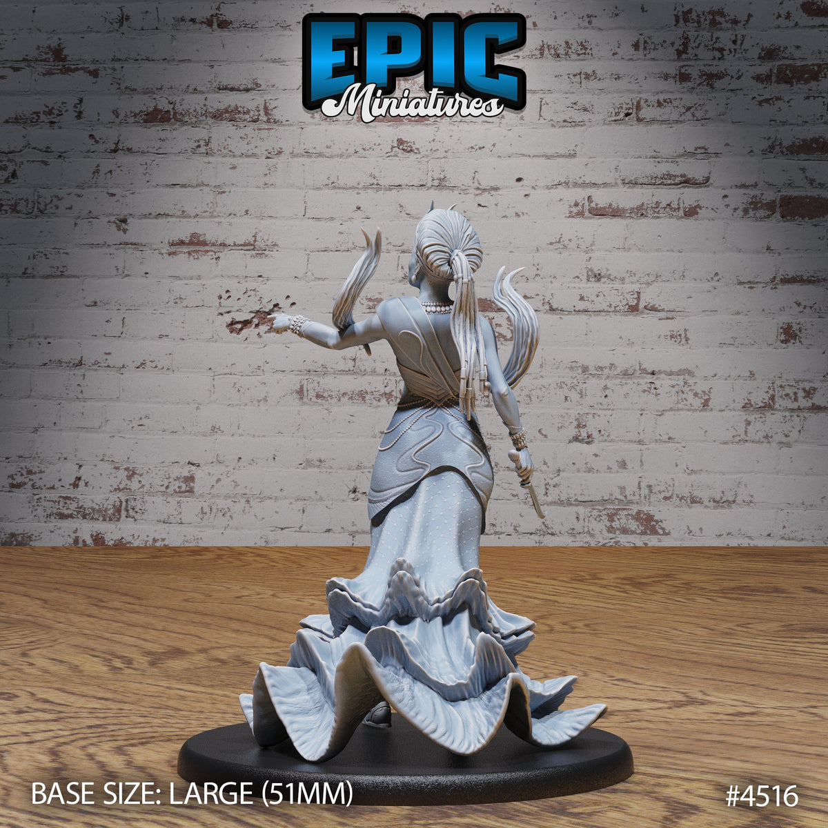 River Goddess Avatar Option #4516 back DND miniature Safari Tour 16k resin
