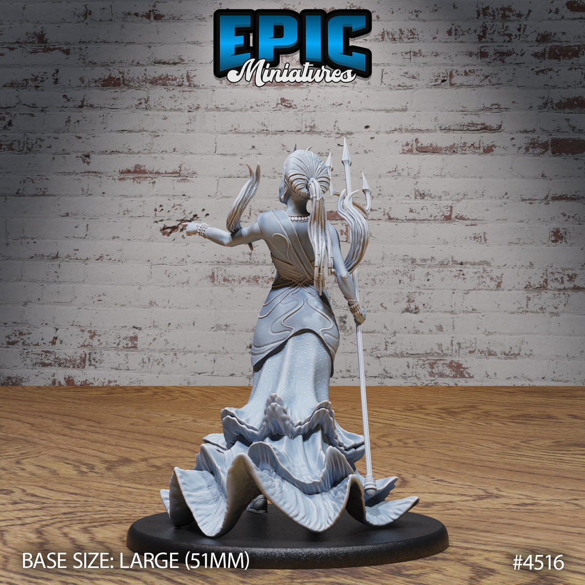 River Goddess Avatar Option #4517 back DND miniature Safari Tour 16k resin