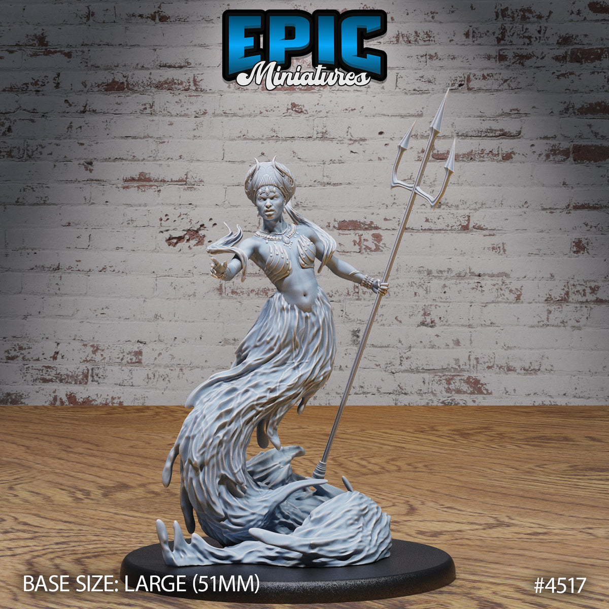 River Goddess Avatar Option #4518 front DND miniature Safari Tour 16k resin