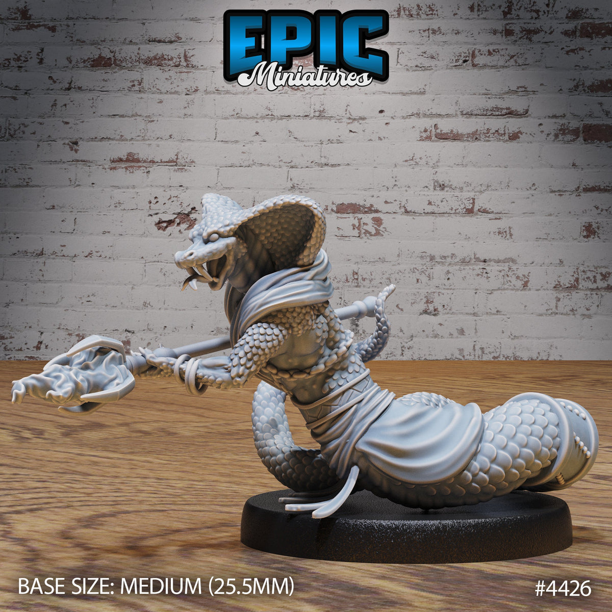 Cobra Folk Option #4426 back DND miniature Serpents Rage 16k resin
