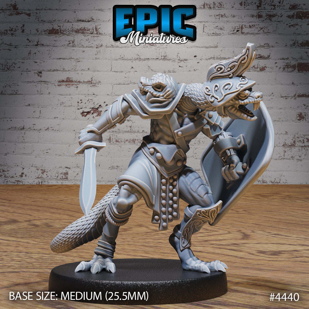 Serpent Folk Option #4441 front DND miniature Serpents Rage 16k resin