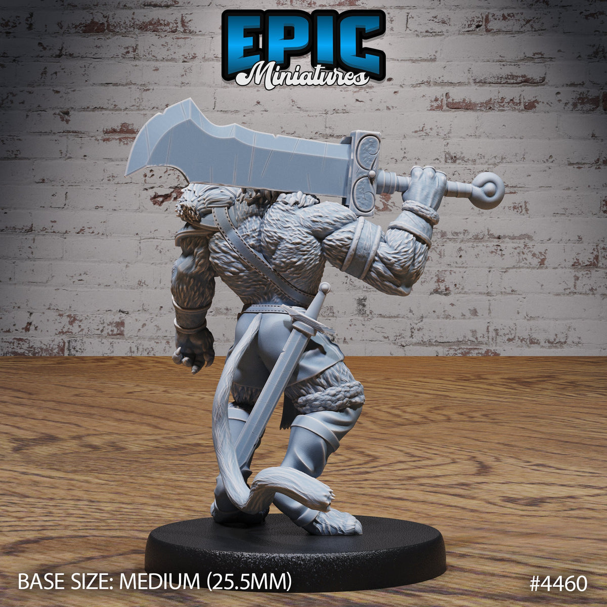 Tiger Folk Option #4461 back DND miniature Serpents Rage 16k resin