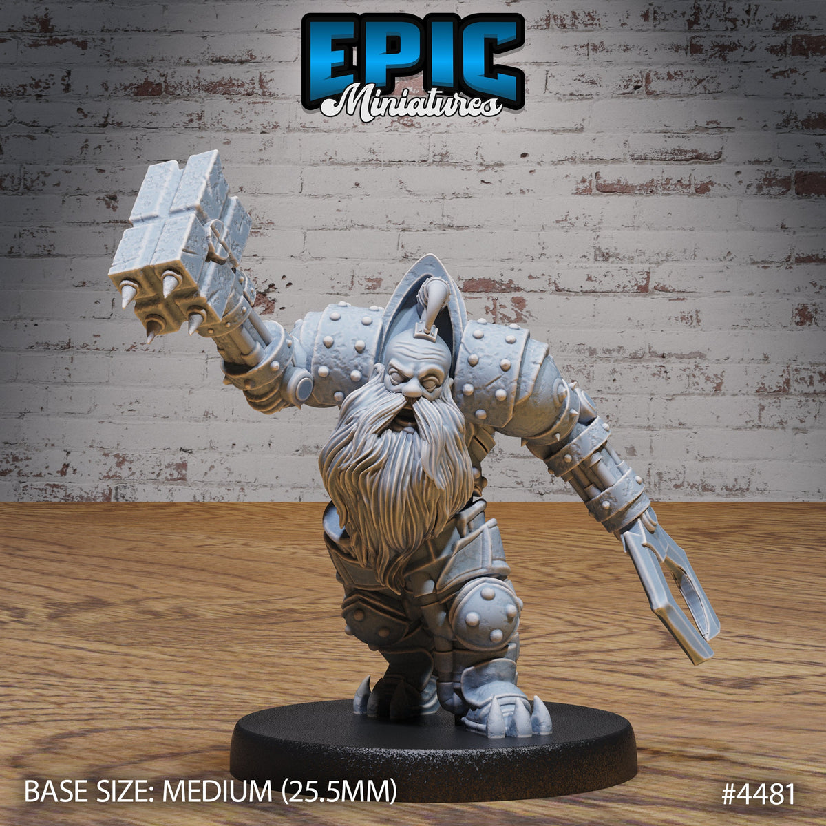 Dark Dwarf Option #4481 back DND miniature Vampire Invasion 16k resin