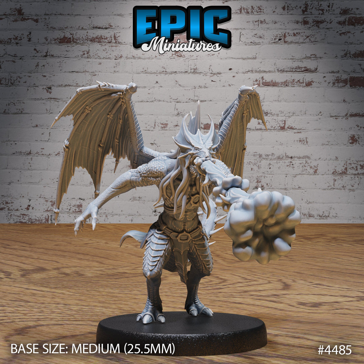 Draconic Demon Brass Option #4485 back DND miniature Vampire Invasion 16k resin