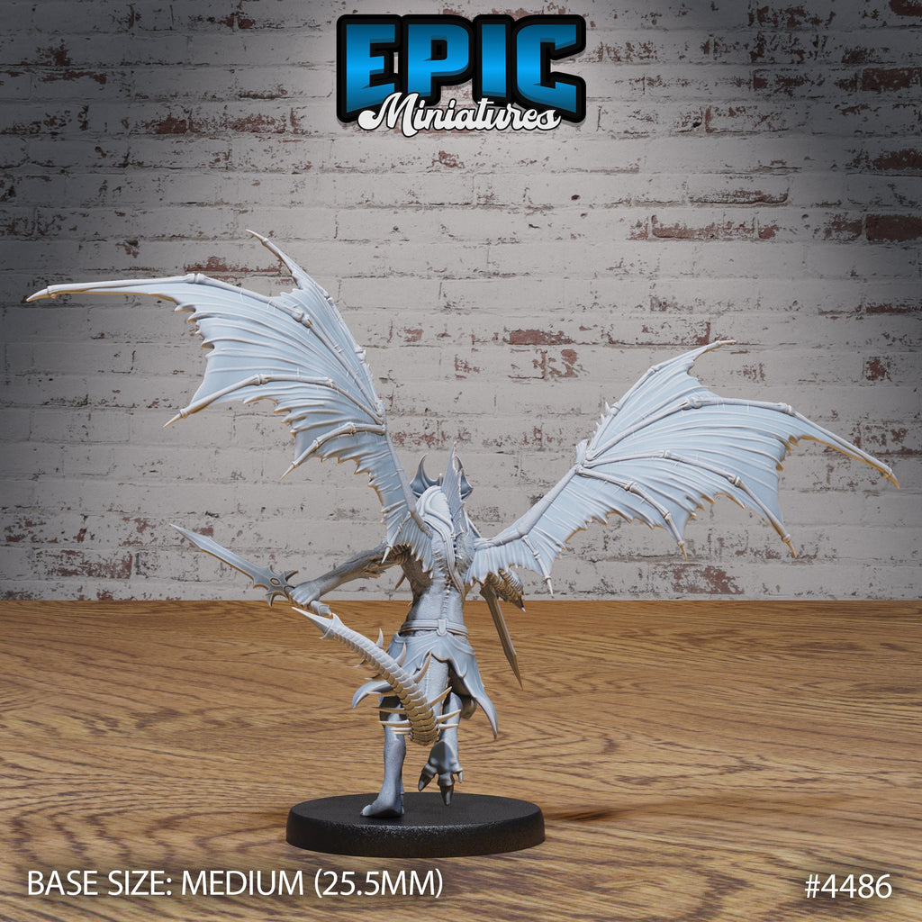 Draconic Demon Brass Option #4484 front DND miniature Vampire Invasion 16k resin