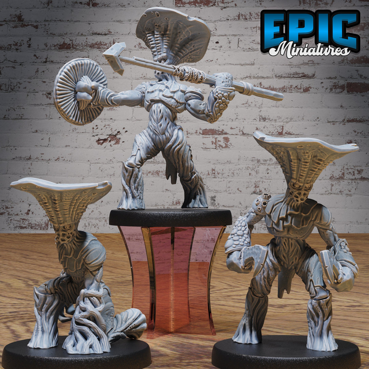 Mushroom Folk Set of 3 DND miniatures group photo Vampire Invasion