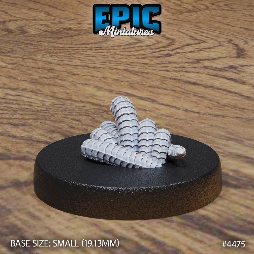 Worm Swarm Option #4475 front DND miniature Deep Dark Caves 16k resin