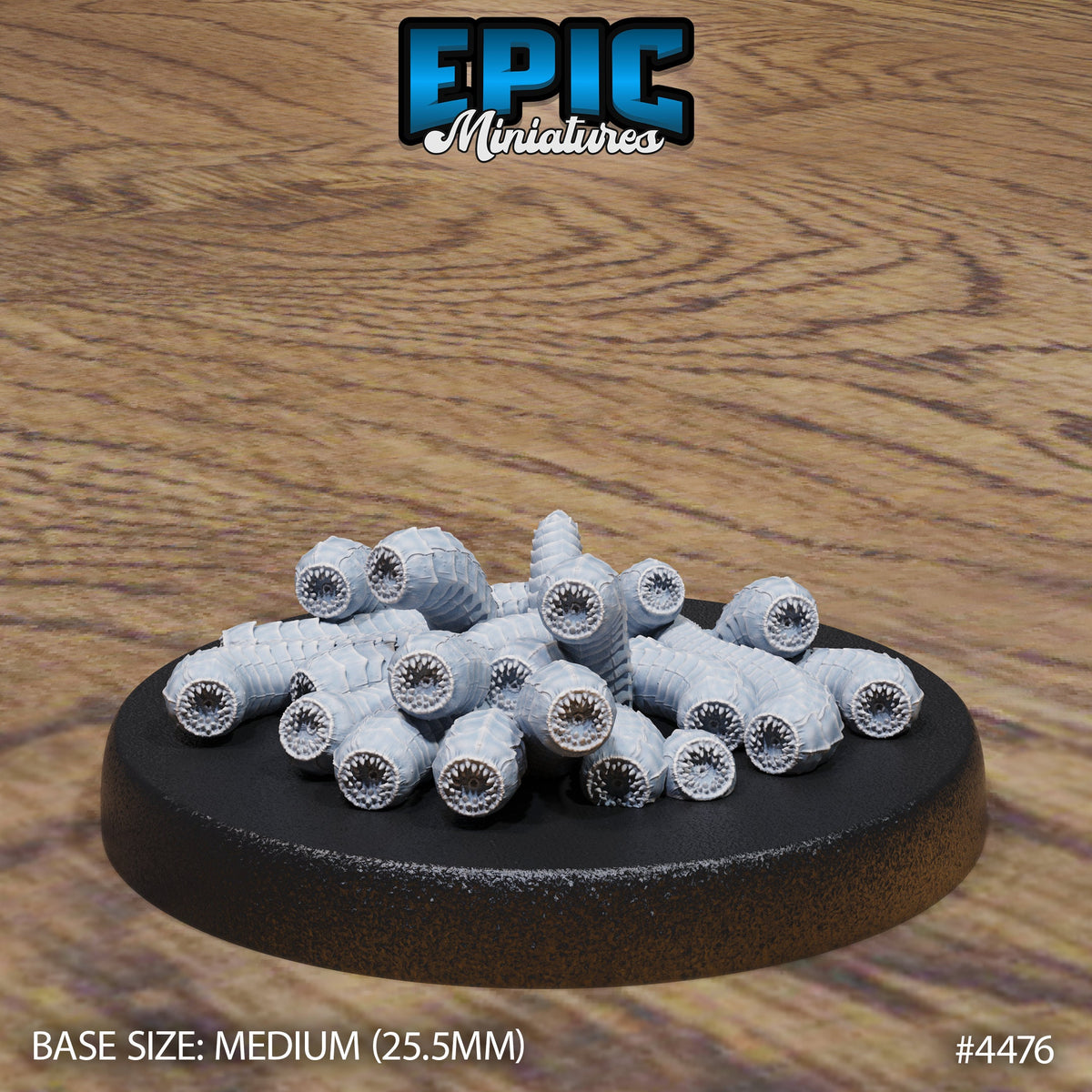 Worm Swarm Option #4476 front DND miniature Deep Dark Caves 16k resin