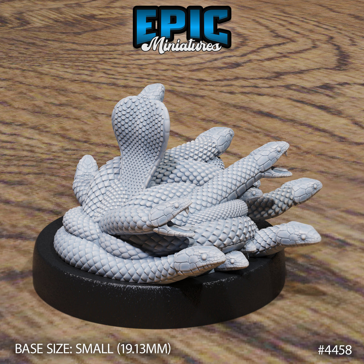 Snake Swarm Option #4458 front DND miniature Serpents Rage 16k resin