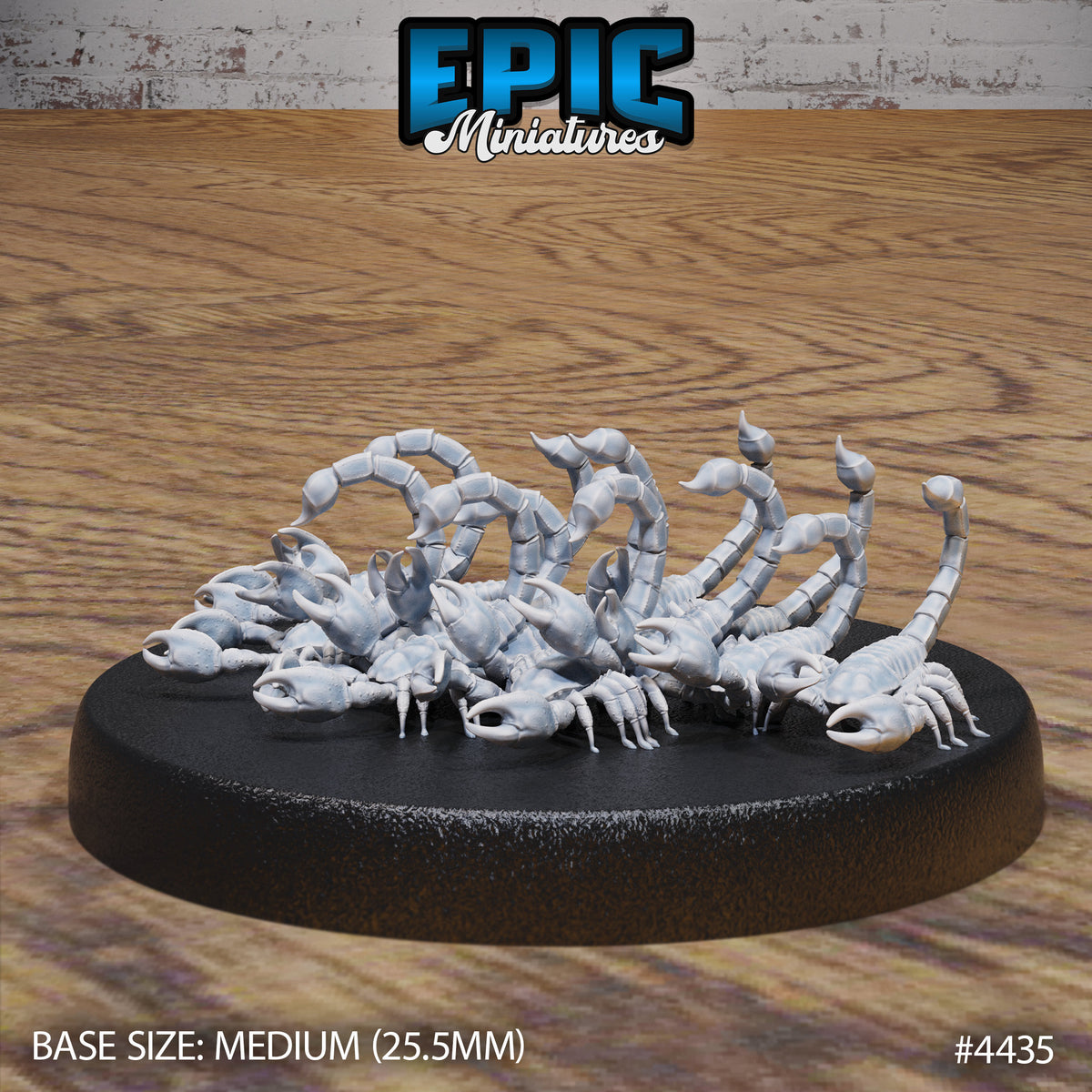 Scorpion Swarm Option #4434 front DND miniature Serpents Rage 16k resin