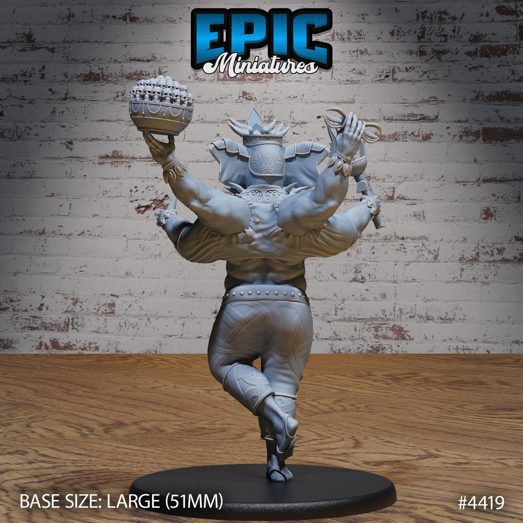 Elephant God Avatar Option #4420 front DND miniature Serpents Rage 16k resin
