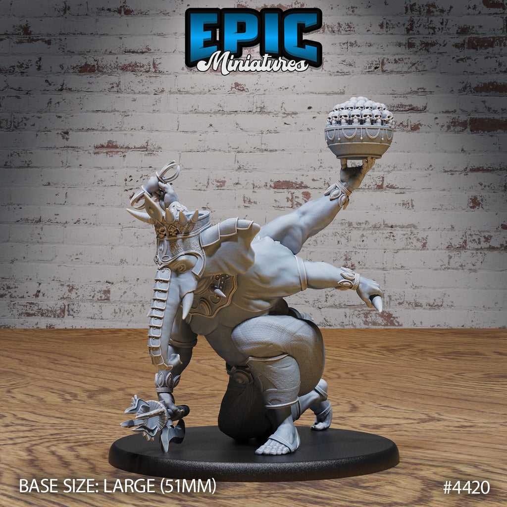 Elephant God Avatar Option #4420 back DND miniature Serpents Rage 16k resin