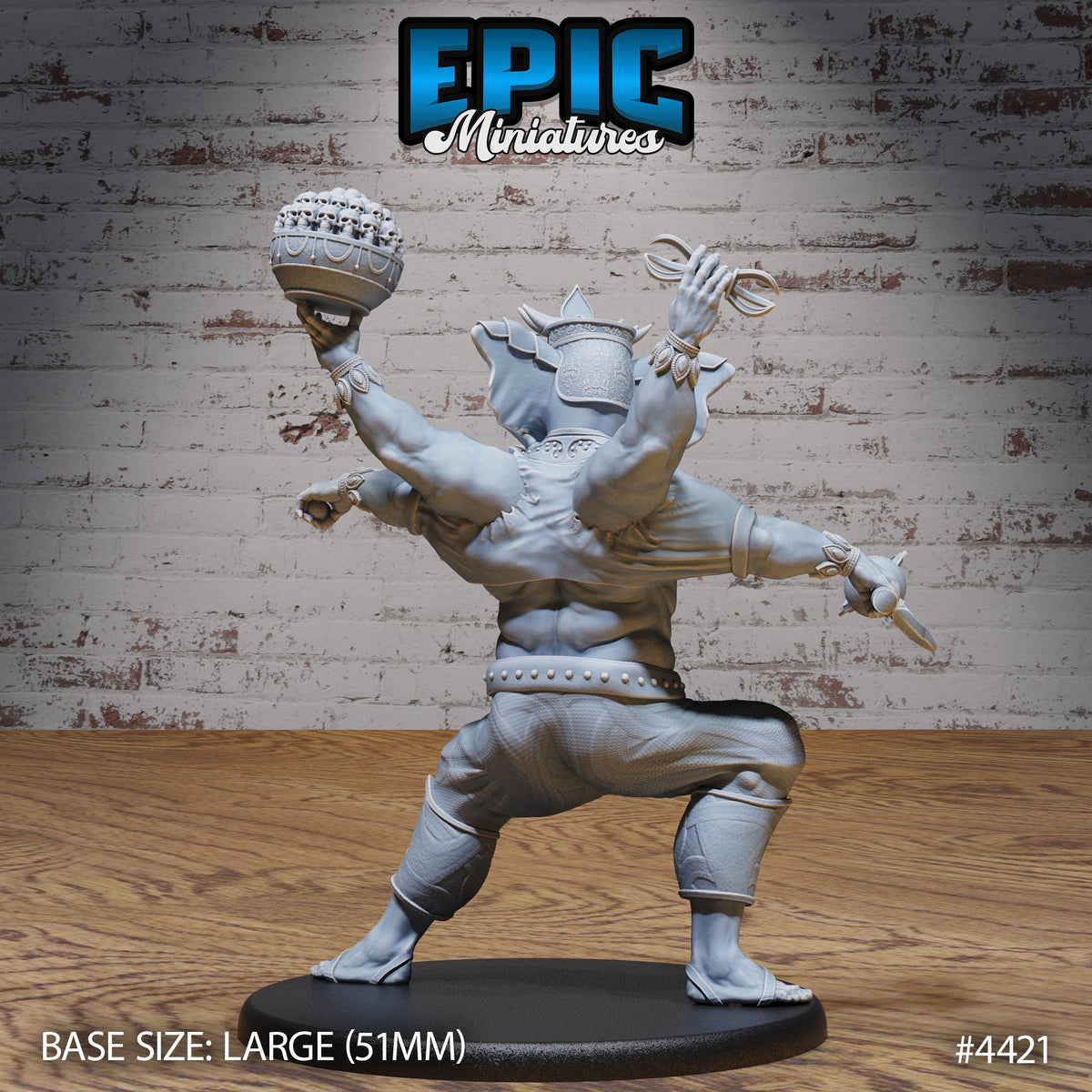 Elephant God Avatar Option #4419 front DND miniature Serpents Rage 16k resin