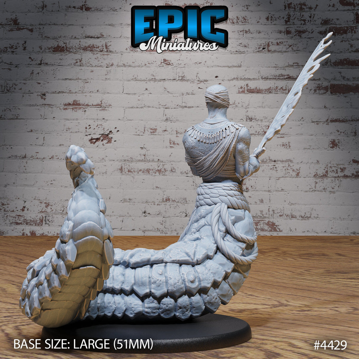 Lamia Prince Option #4430 back DND miniature Serpents Rage 16k resin