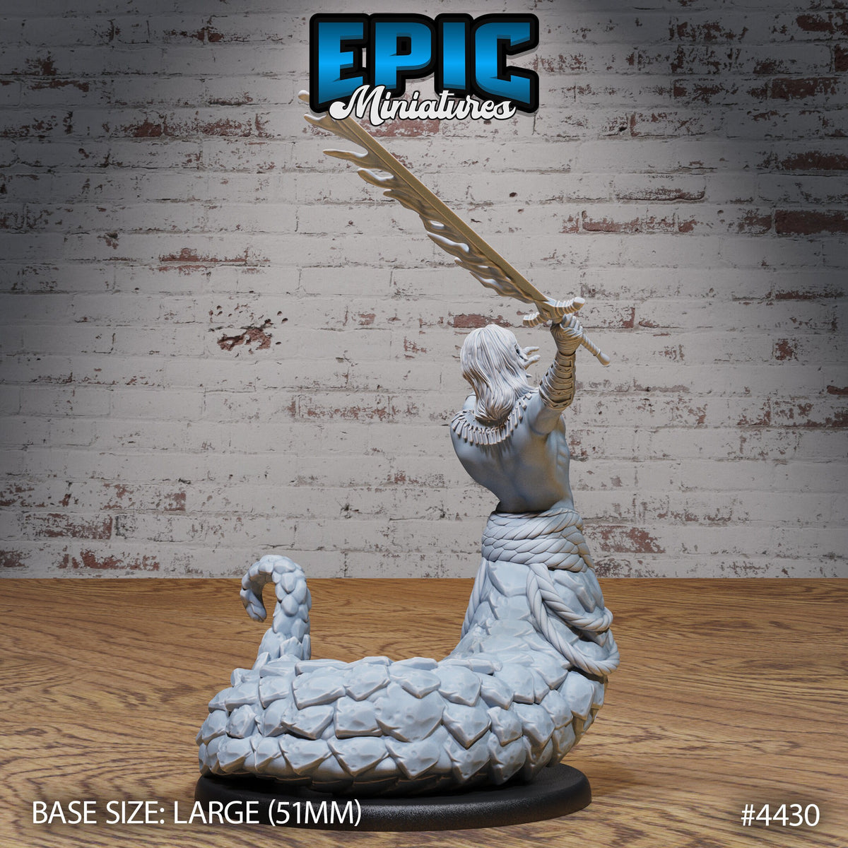 Lamia Prince Option #4428 back DND miniature Serpents Rage 16k resin