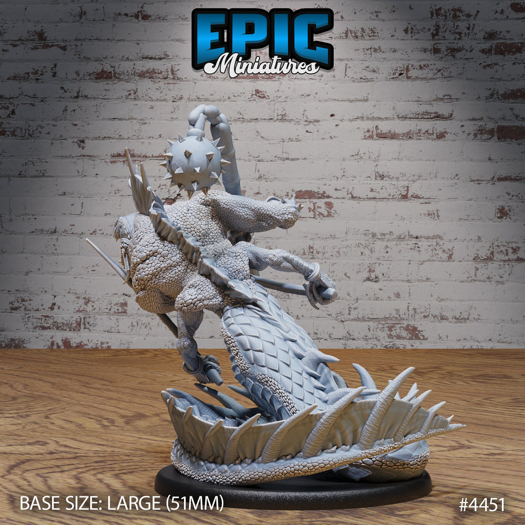Naga Savage Option #4451 back DND miniature Serpents Rage 16k resin
