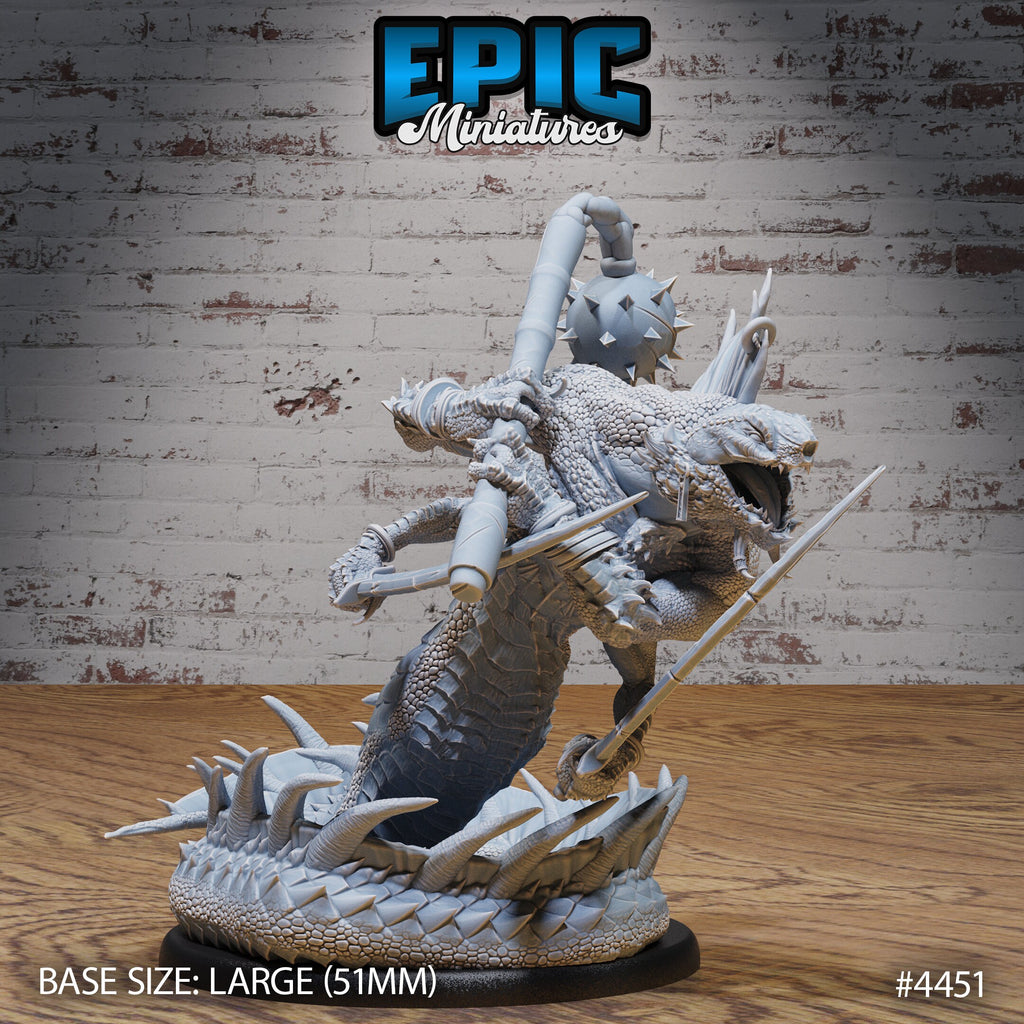 Naga Savage Option #4451 front DND miniature Serpents Rage 16k resin