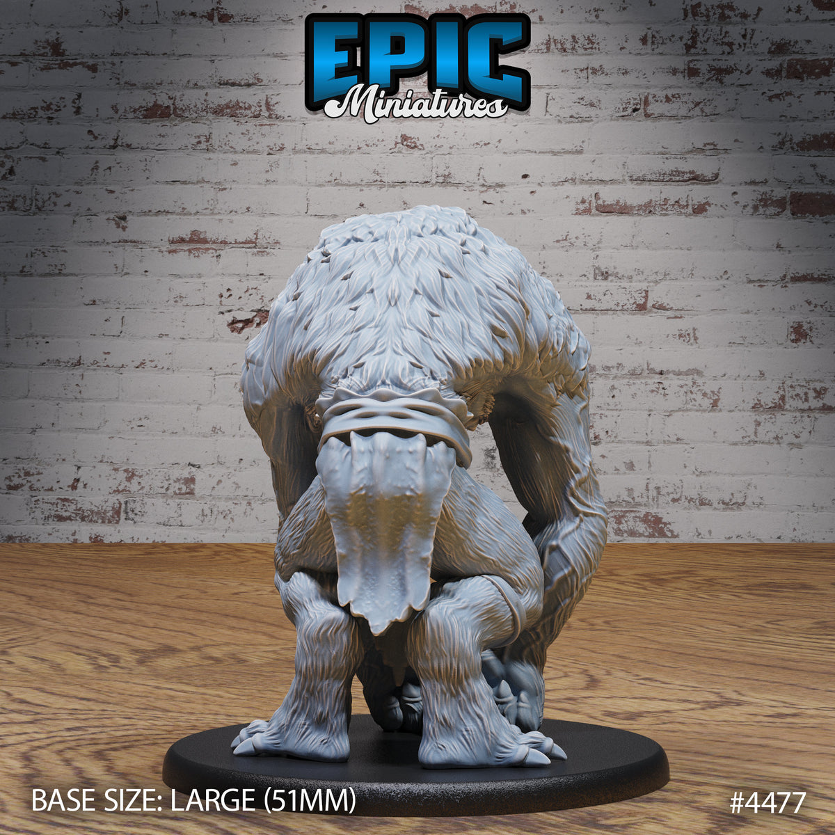 Quaggoth Option #4477 back DND miniature Deep Dark Caves 16k resin