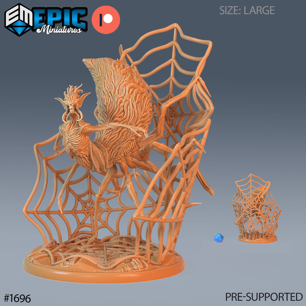 Drider Abomination Option #1696 front DND miniature Caves of Despair 16k resin