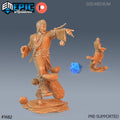 Earth Wizard Option #1682 front DND miniature Caves of Despair 16k resin