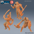 Lizardfolk Warrior Set of 3 DND miniatures group photo Caves of Despair