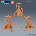 Mushroom Folk Warrior Set of 3 DND miniatures group photo Caves of Despair